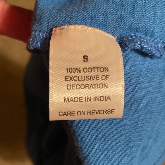 “Keep In Touch” small Ruffle Sleeve turquoise top - Picture 9 of 9